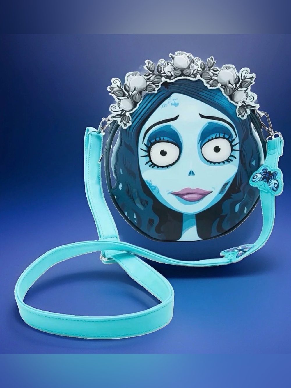 NEW w Tags Loungefly CORPSE BRIDE Emily Glow-in-the-Dark Figural Crossbody Bag